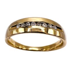 Men's Gold Diamond Wedding Band Ring