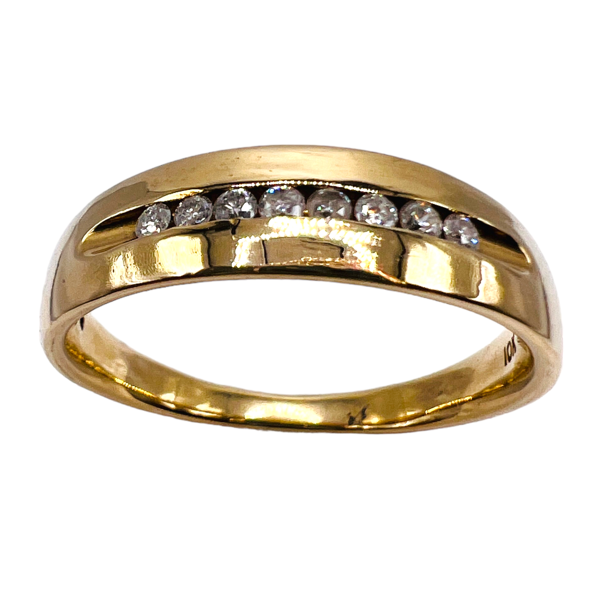 Men's Gold Diamond Wedding Band Ring