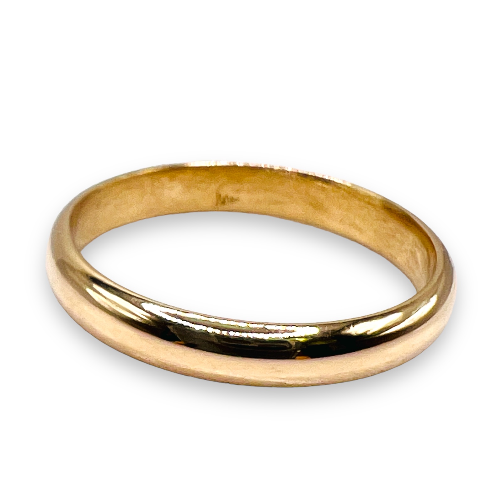 Men's plain gold wedding band ring