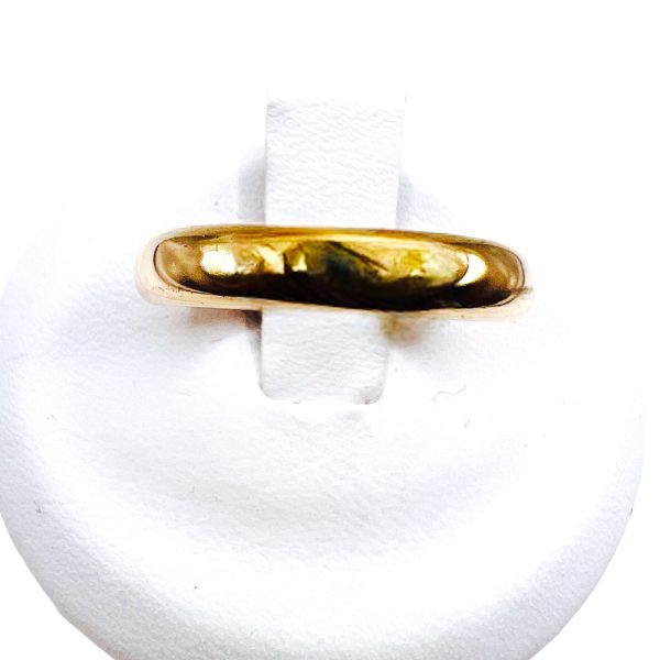 14k Yellow Gold Plain 3mm Wedding Band Ring, Size 6.25 - Image 3