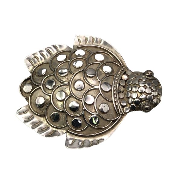 Sterling Silver Turtle Brooch / Pin