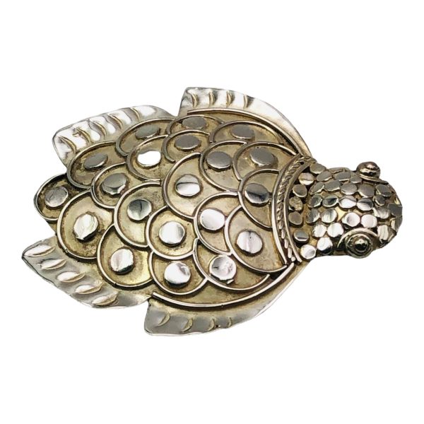 Sterling Silver Turtle Brooch / Pin - Image 3