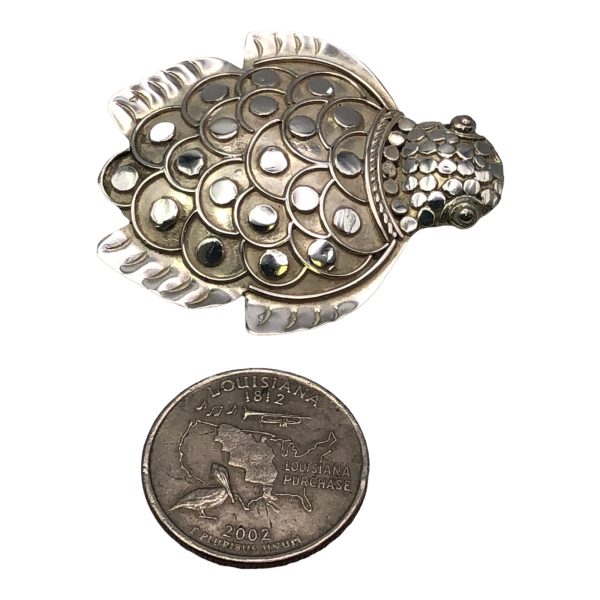 Sterling Silver Turtle Brooch / Pin - Image 15