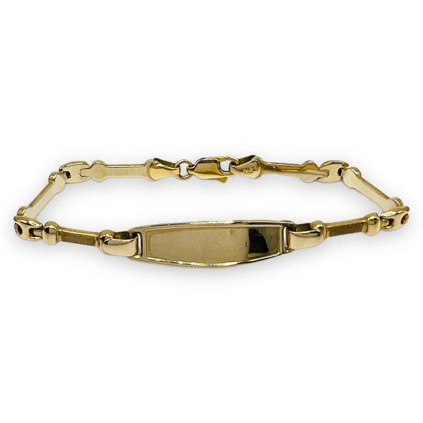 14k Yellow Gold Child's I.D Bracelet 6"