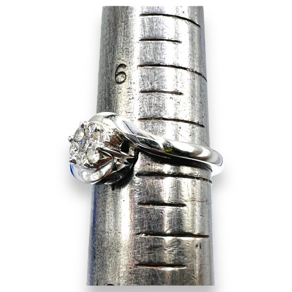 14k White Gold Diamond Cluster Ring 0.25ct SI-I - Image 16