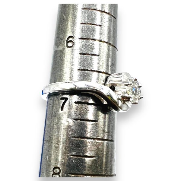 14k White Gold Diamond Cluster Ring 0.25ct SI-I - Image 5