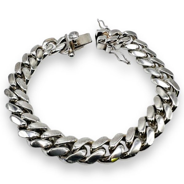 Sterling Silver Men's Miami Cuban Bracelet 8.75" - Image 3