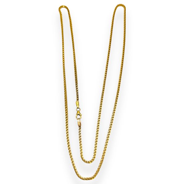 10k Yellow Gold Fox Chain Necklace - Image 4