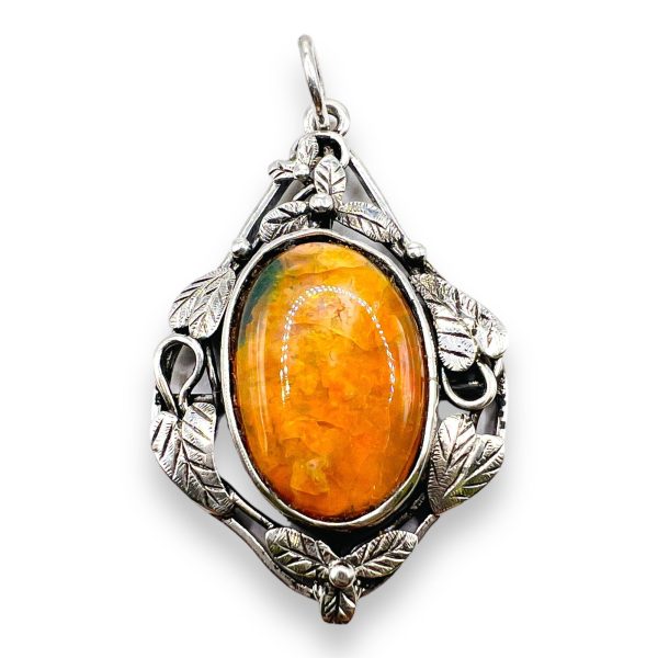 Sterling Silver Pendant w/ Mexican Opal