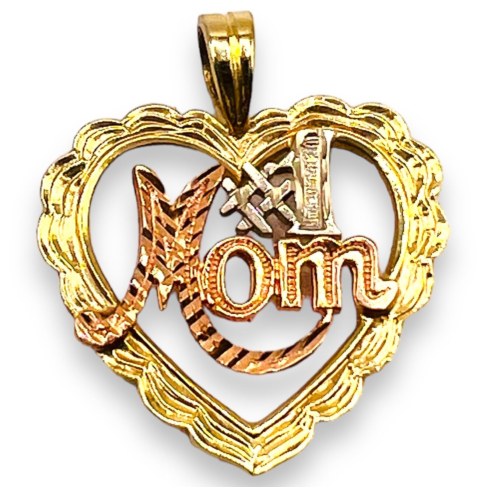 Mother's Day gold heart pendant