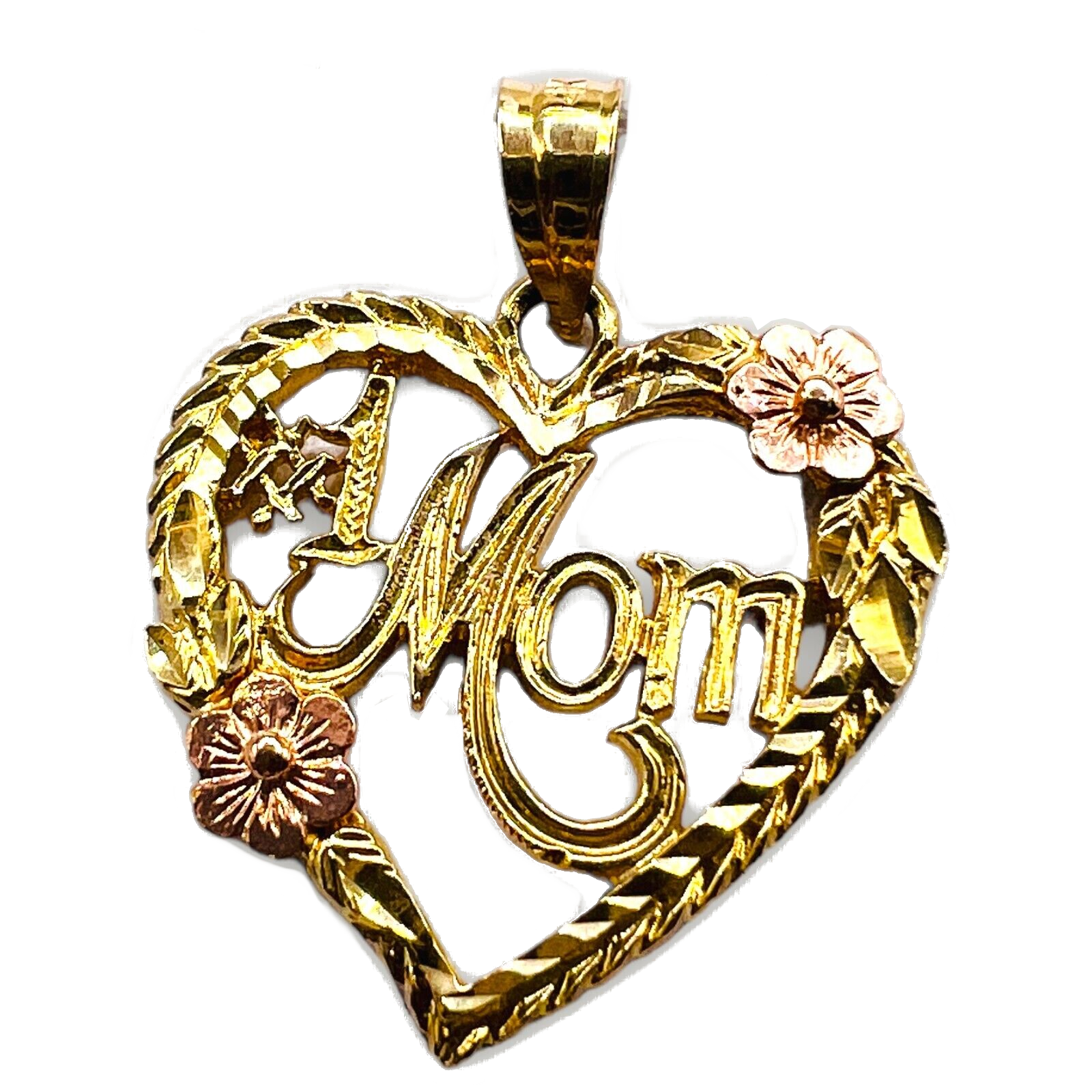 Gold heart Mother's Day pendant