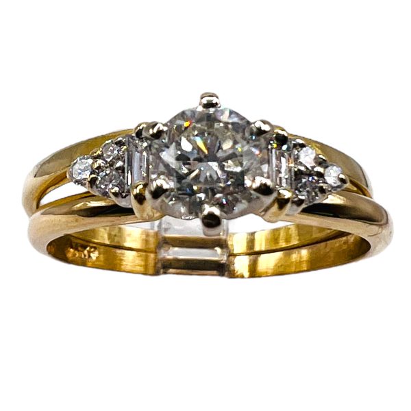 Diamond Engagement Wedding Ring Set Size 8.25 | 14k Gold - Image 4