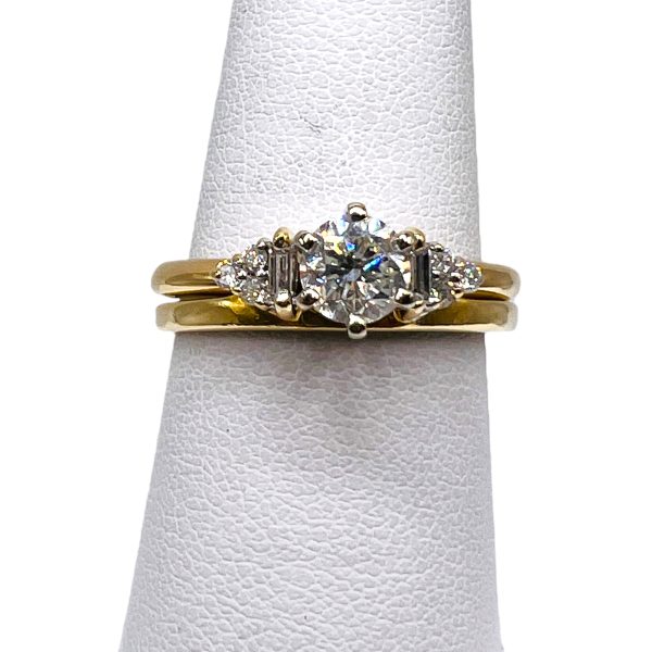 Diamond Engagement Wedding Ring Set Size 8.25 | 14k Gold - Image 8