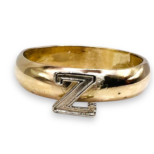 Initial Ring Z Lettering 14k White Gold, Size 5.75 - Image 5