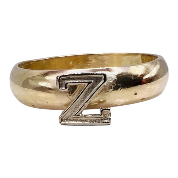 Initial Ring Z Lettering 14k White Gold, Size 5.75 - Image 7