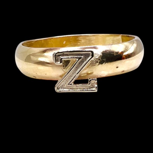 Initial Ring Z Lettering 14k White Gold, Size 5.75 - Image 3