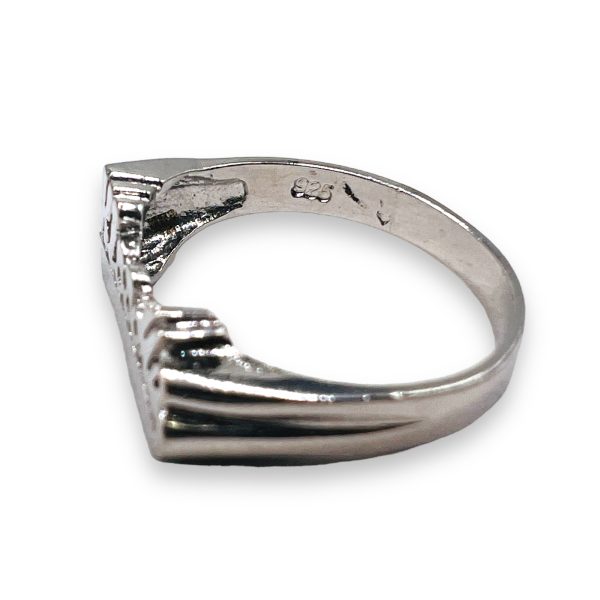 Sterling Silver Plate Word Ring "KISSME" Size 4.75 - Image 3