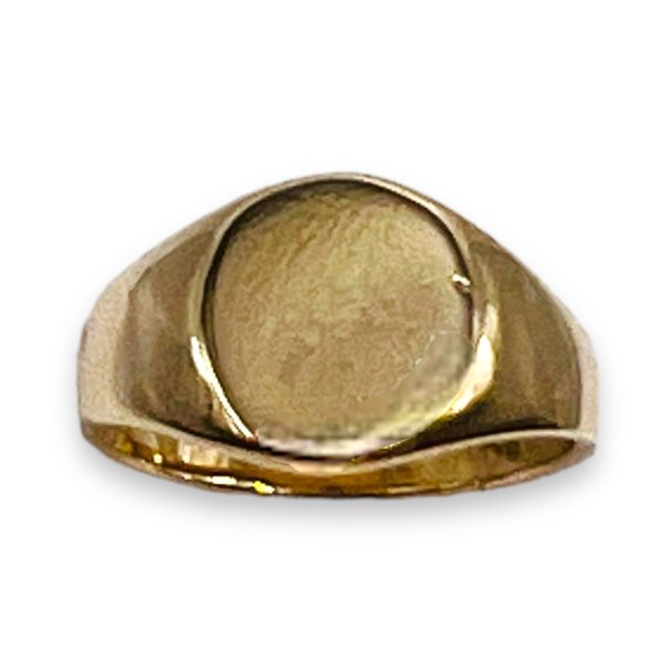 10k Real Solid Gold Baby Signet Ring Size 1 - Image 2