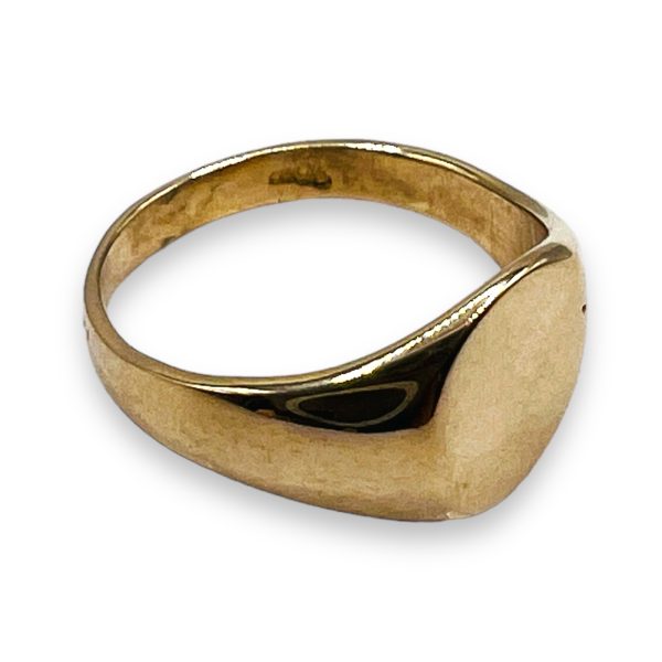 10k Real Solid Gold Baby Signet Ring Size 1 - Image 6