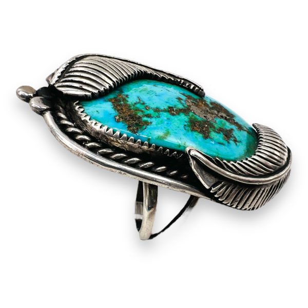 Men's Large American Turquoise Ring Size 12 | 925 Silver - Image 6