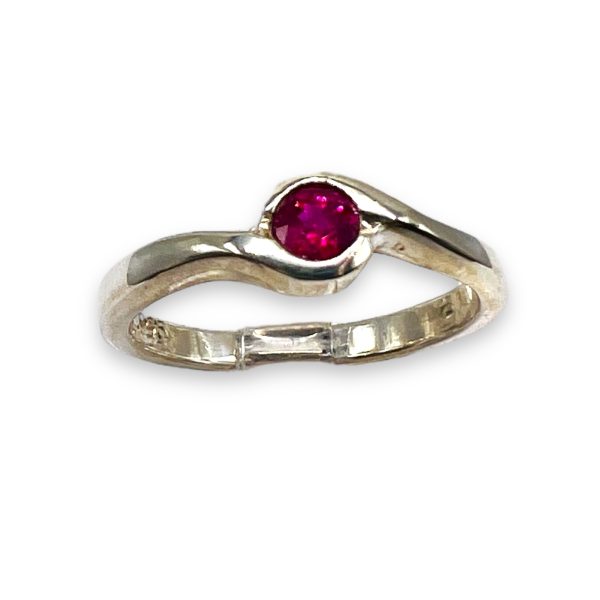 Natural Red Ruby Ring 925 Sterling Silver, Size 5.5 - Image 3