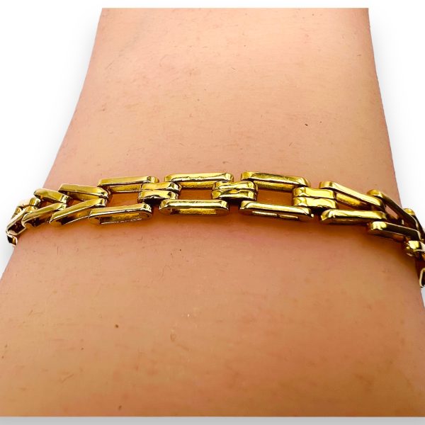 18k Solid Gold Heavy Weight Chain Link Bracelet | Pre-owned - Image 7