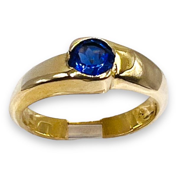 Blue Purple Tanzanite Gemstone Ring 14k Gold, Size 6 - Image 2