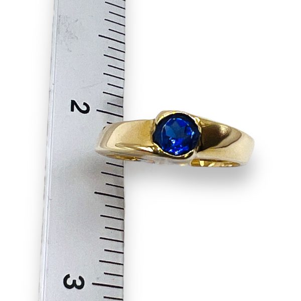 Blue Purple Tanzanite Gemstone Ring 14k Gold, Size 6 - Image 5