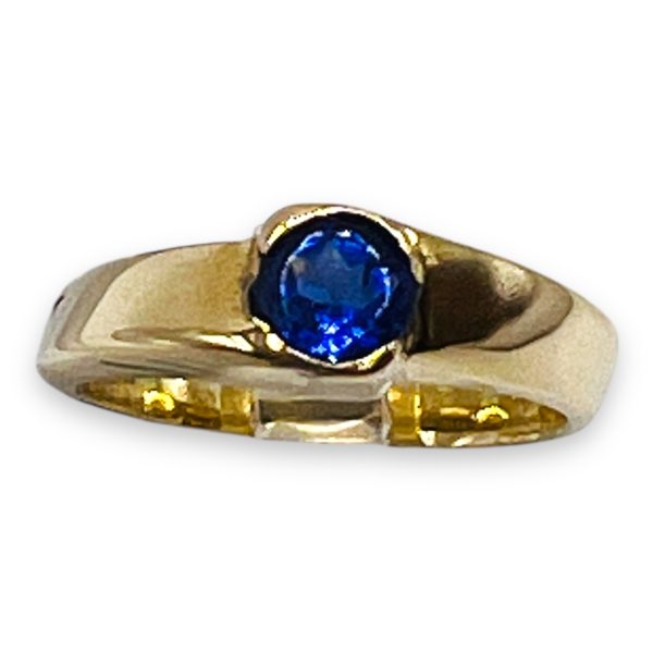 Blue Purple Tanzanite Gemstone Ring 14k Gold, Size 6 - Image 6