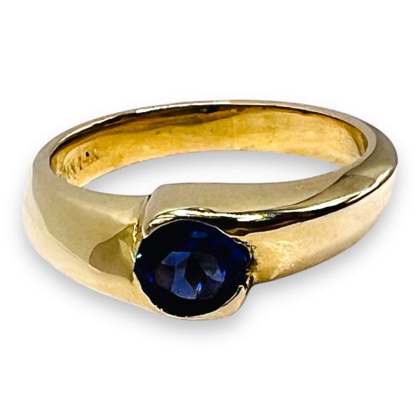 Blue Purple Tanzanite Gemstone Ring 14k Gold, Size 6 - Image 7