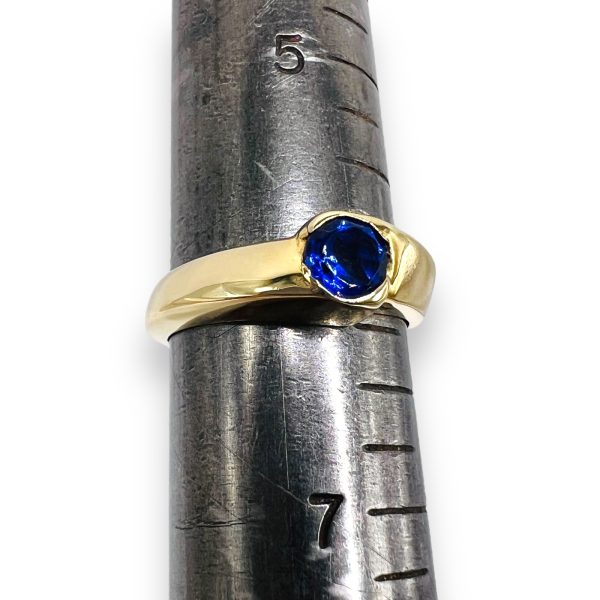 Blue Purple Tanzanite Gemstone Ring 14k Gold, Size 6 - Image 8