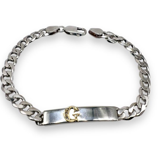 Sterling silver curb link bracelet