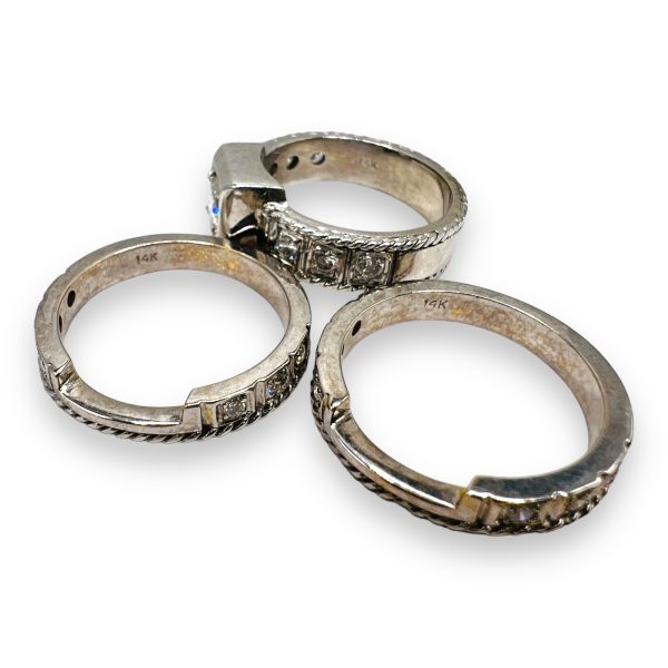 Wedding Ring Set | Diamond Bridal Band 14k Gold, Size 7.5 - Image 5