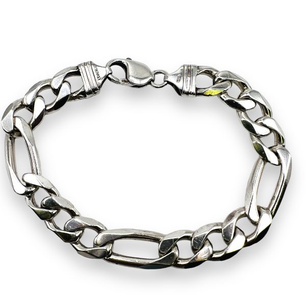 Thick Figaro Chain Bracelet 925 Sterling Silver | Unisex