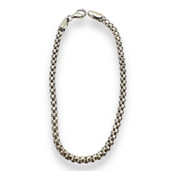 Box Link Chain Bracelet | Polished 925 Sterling Silver