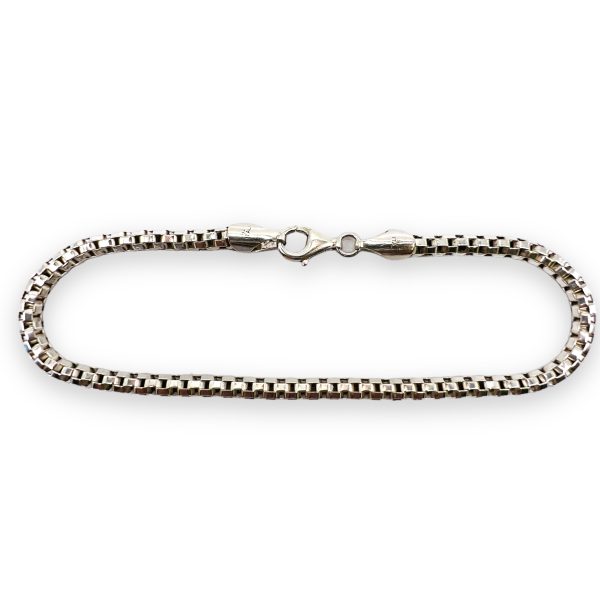 Box Link Chain Bracelet | Polished 925 Sterling Silver - Image 4