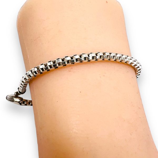 Box Link Chain Bracelet | Polished 925 Sterling Silver - Image 6