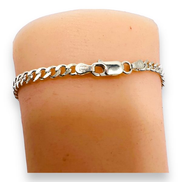 Curb Link Chain Bracelet | Polished 925 Sterling Silver - Image 8