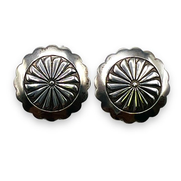 925 Sterling Silver Disc Earrings | Southwestern Design - Image 4