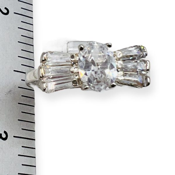 Simulated Diamond CZ Baguette Ring Size 6 | 925 Silver - Image 10