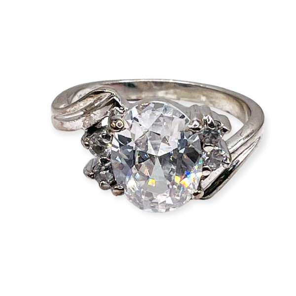 Simulated Diamond Cubic Zirconia Engagement Ring 6