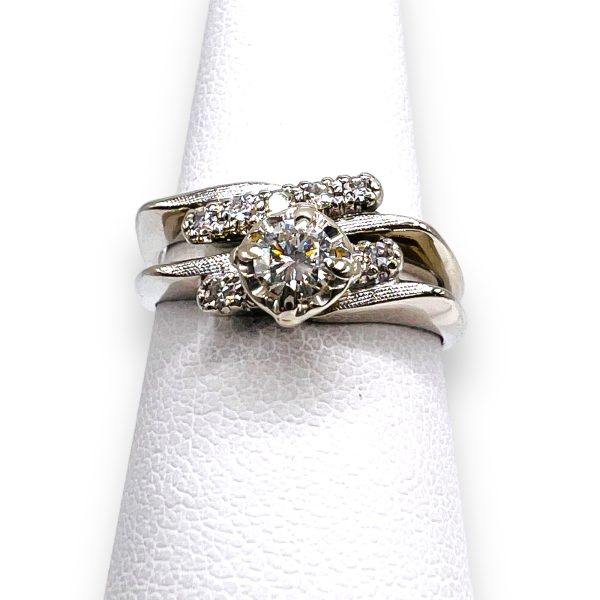 14k Diamond Bridal & Engagement Set, size 6 | Pre-owned - Image 7