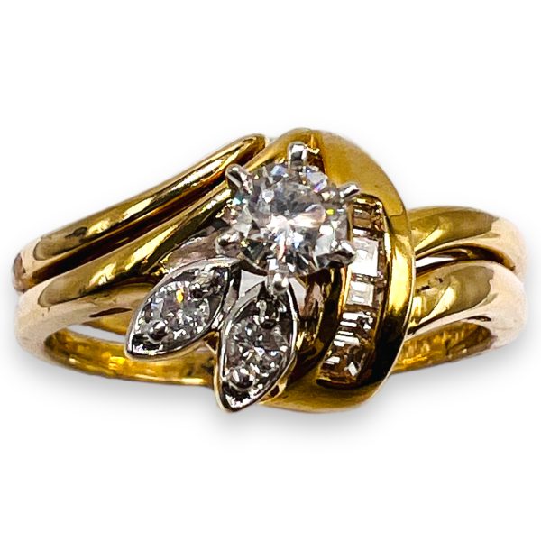 Interlocking Diamond Engagement Ring Size 6.5 | 14k Gold - Image 2