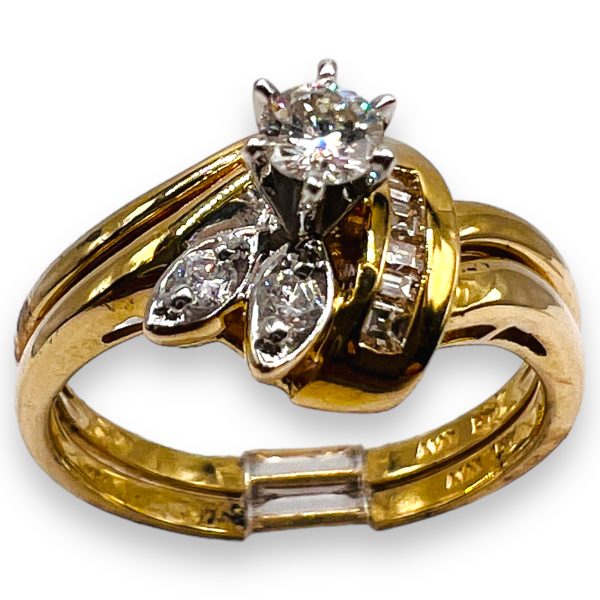 Interlocking Diamond Engagement Ring Size 6.5 | 14k Gold - Image 3