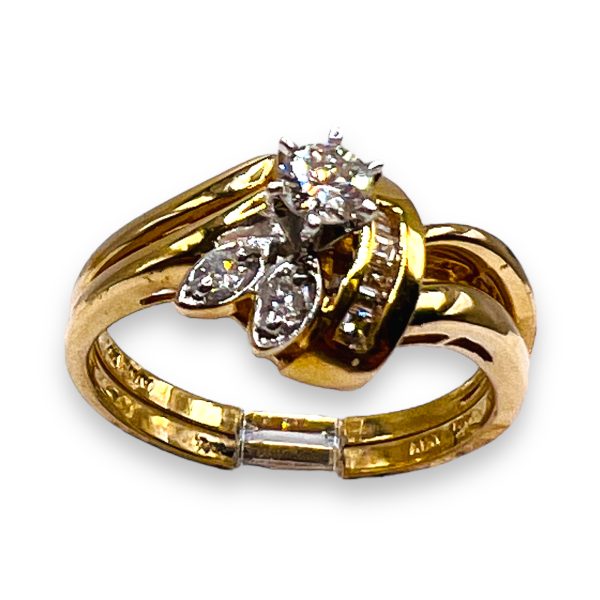 Interlocking Diamond Engagement Ring Size 6.5 | 14k Gold - Image 10