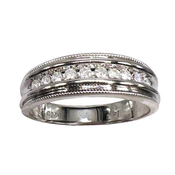 Men's Diamond Wedding Band Ring Size 10.25 | 14k White Gold - Image 5