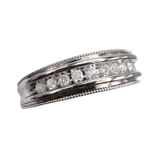 Men's Diamond Wedding Band Ring Size 10.25 | 14k White Gold - Image 4