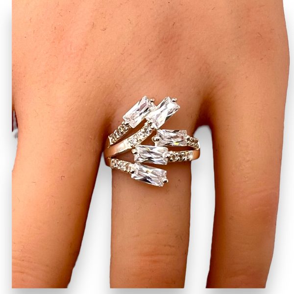 Cubic Zirconia Cocktail Ring Size 7 | 925 Sterling Silver - Image 5