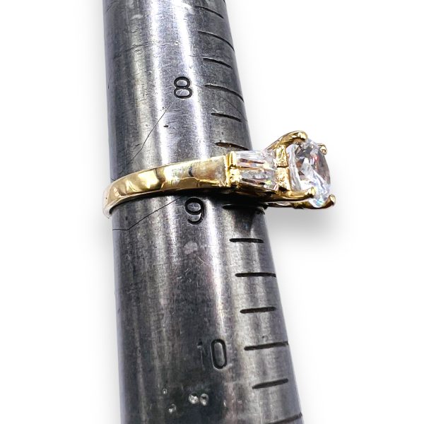 Fake Diamond Cubic Zirconia Ring 14k Gold Size 8.75 - Image 5