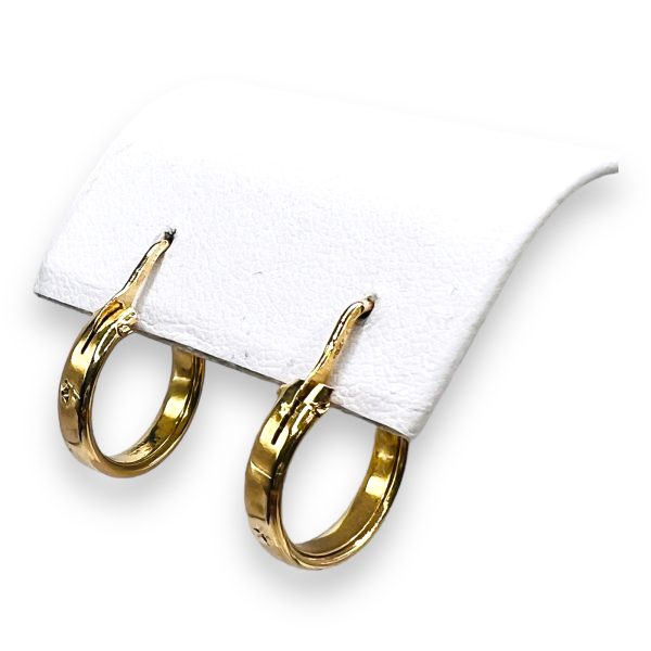 Women's 14k Solid Yellow Gold Plain Hoop Earrings - Image 4